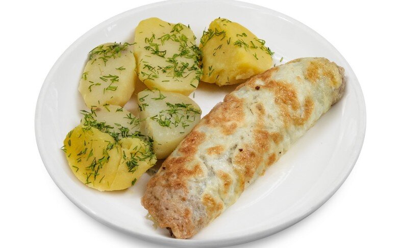 Бризоль с помидорами и чесноком