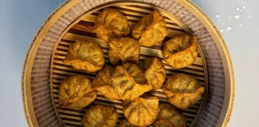 Пельмени жареные с телятиной