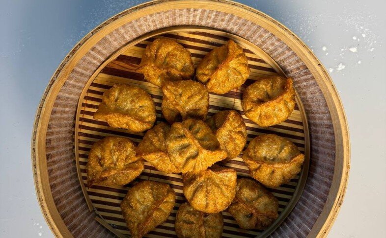 Пельмени жареные с телятиной