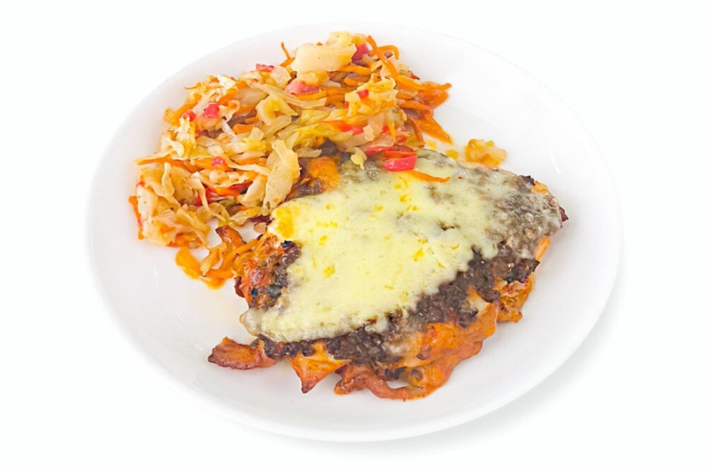 Отбивная куриная с баклажанами