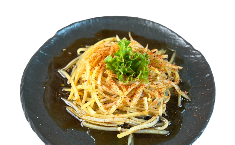 Картофель соломкой в кисло-остром соусе