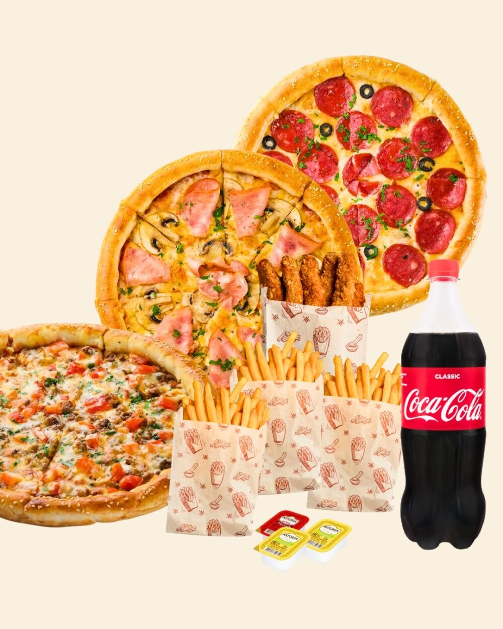 Дружный №2 + Coca-Cola 2 L