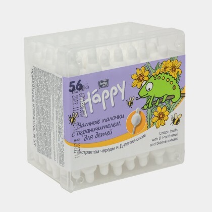 Bella Ватные палочки Baby Happy детские с экстрактом ромашки 56 шт