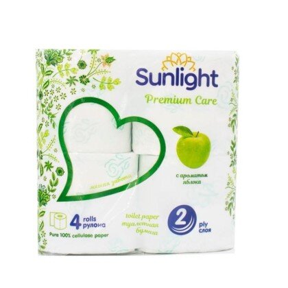 Туалетная бумага Sunlight с ароматом яблока
