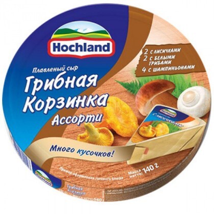 Сыр Hochland плавленый Ассорти грибами 140 гр