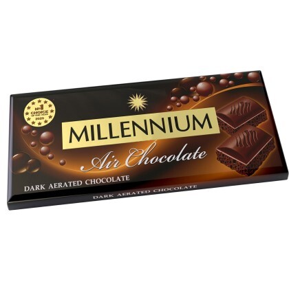 Шоколад Millennium Premium чёрный пористый 90 гр