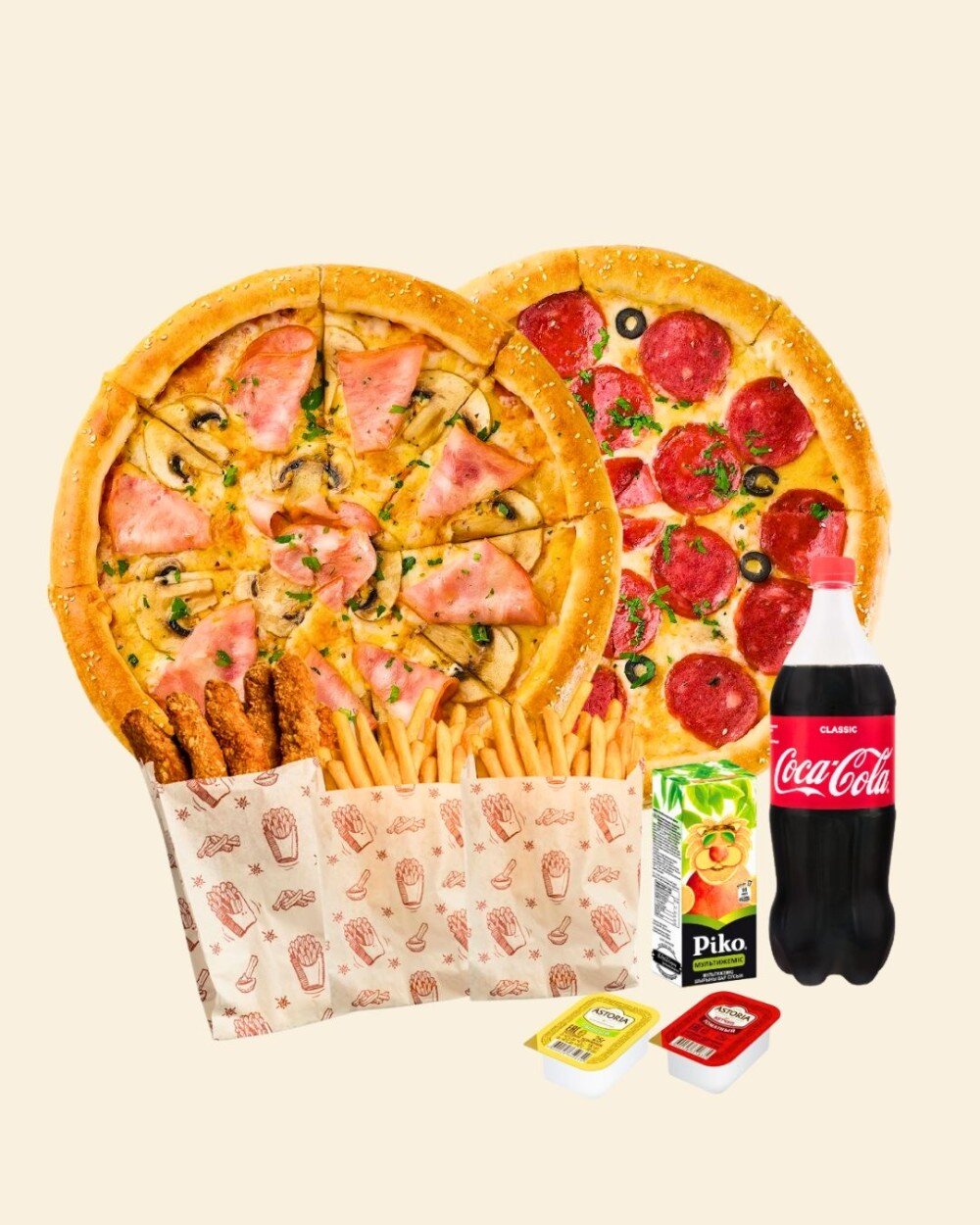 Семейный №1 + Coca-Cola 1 L