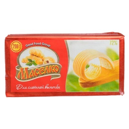 Маргарин Маселко для слоёной выпечки 72% 200гр