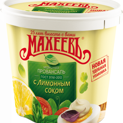 Майонез Махеевъ Провансаль с лимонным соком ведро 800 гр