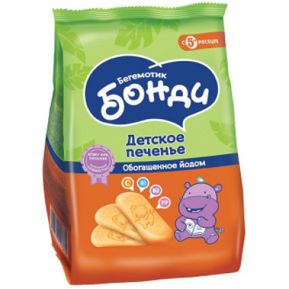 Печенье Яшкино Бонди Детское Обогащенное Йодом 180 гр