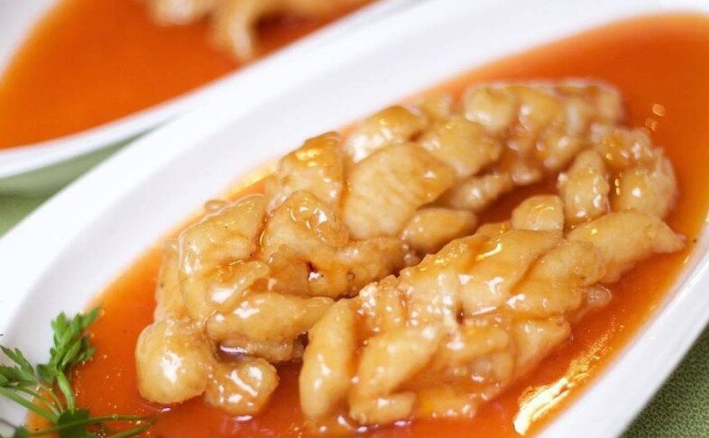 Рыба "Виноградная гроздь" (кисло-сладкий,кисло-острый на выбор)