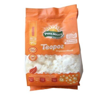 Творог PureMilky зернистый 9%