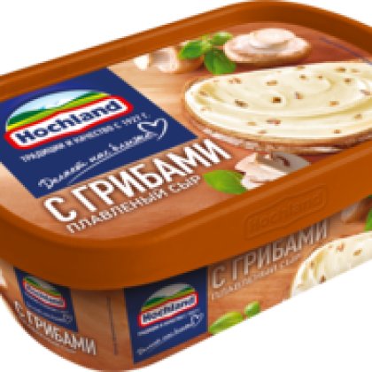 Сыр Hochland плавленый с Грибами и Ветчины 200 гр