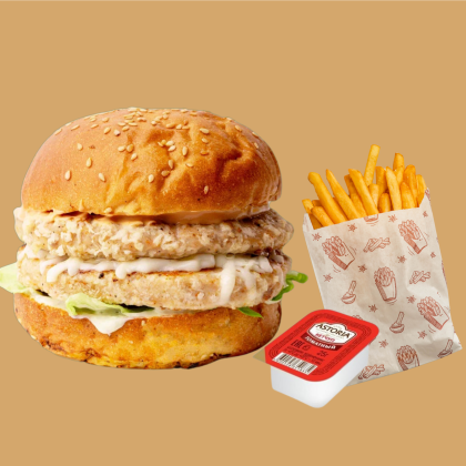 Комбо Рух куриный
Комбо Рух бургер (тауық еті)