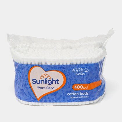 Ватные палочки Sunlight, 400 шт