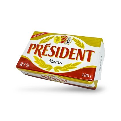 Масло Сливочное Президент 82% 180гр