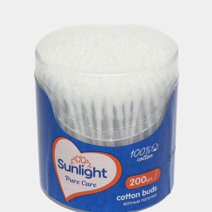 Ватные палочки Sunlight, 200 шт